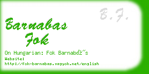 barnabas fok business card